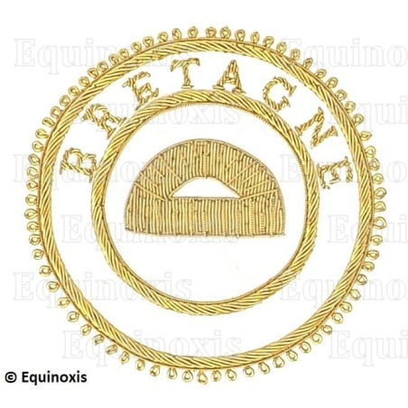 Badge / Macaron GLNF – Grande tenue provinciale – Grand Surintendant – Bretagne – Brodé main